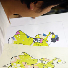 作品企画 浮世絵木版画「いまうきよえ」カンバラクニエ氏と木版画化