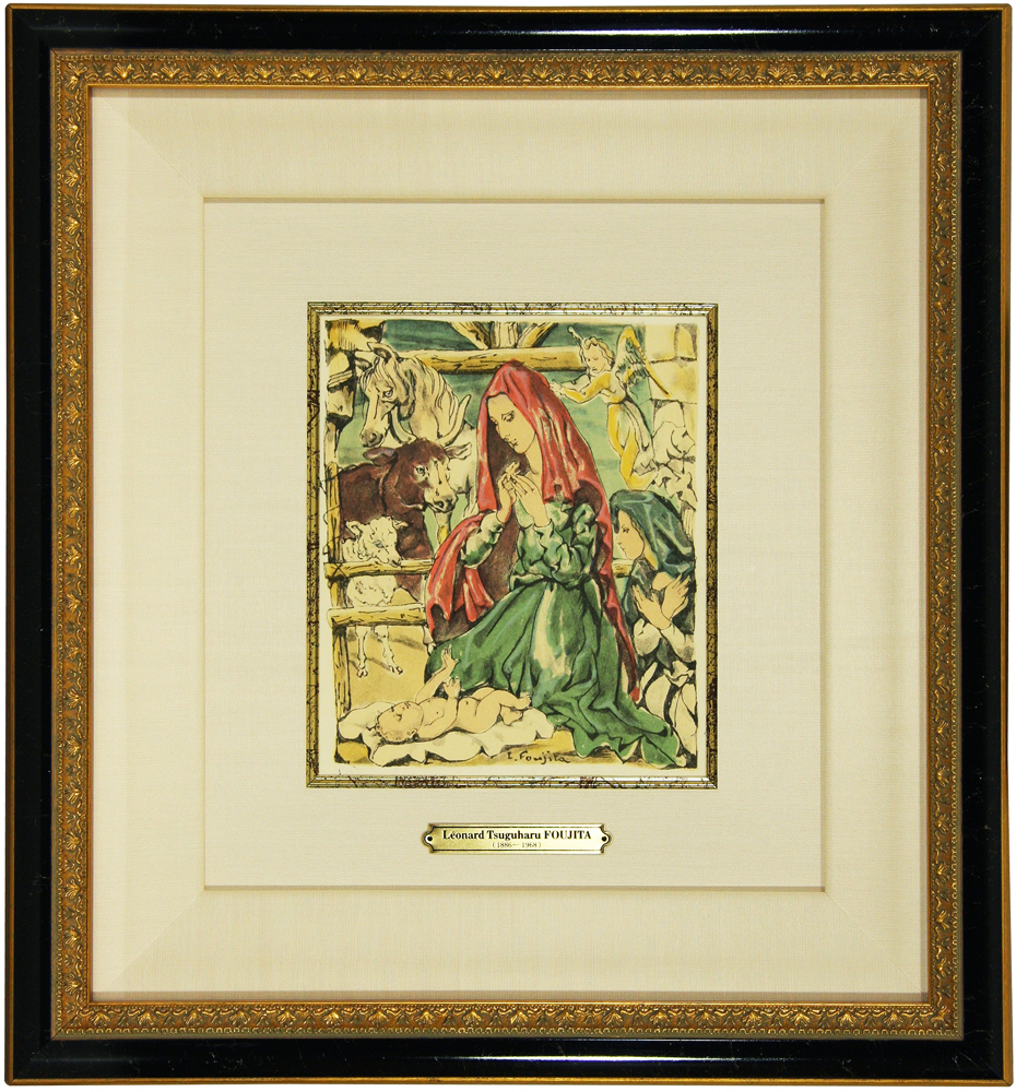 藤田 嗣治 「キリスト降誕」 Leonard Foujita - 創業36年 美術品販売