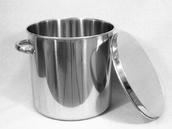 ステンレスタンク(本体持ち手付 ふた付) | 染料と染色材料の専門店