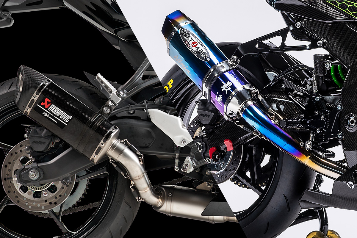 早くもNinja ZX-25R用フルエキゾーストマフラーが2種類登場。注目は