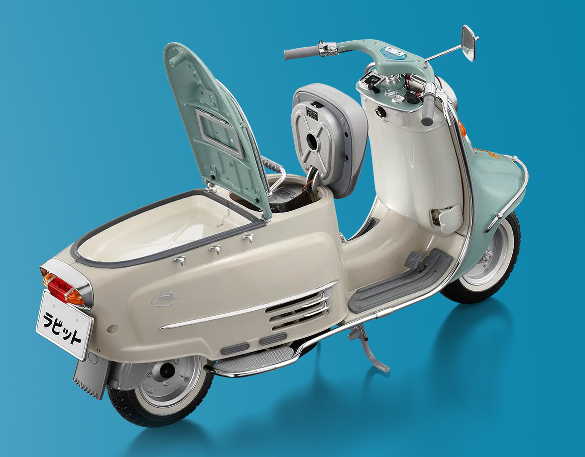 レトロな鉄スクーターを1/8スケールで再現！ “ラビットスーパーフロー