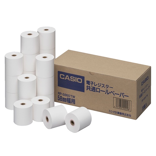 たのめーる】カシオ 電子レジスター用 ロールペーパー 幅58×直径60mm