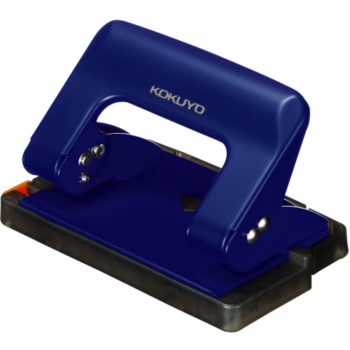 たのめーる】コクヨ 2穴パンチ ラクアケ ハンディタイプ 17枚穿孔 青