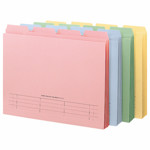 たのめーる】ライオン事務器 4カットフォルダー 山付ファイル A4 黄 No