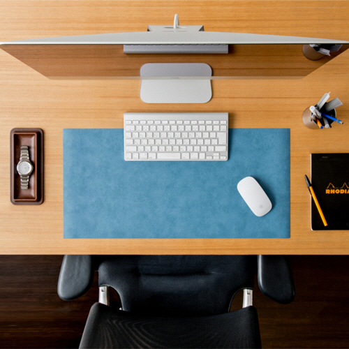 たのめーる】ミワックス ザ・デスクマット 620×300mm ターコイズブルー