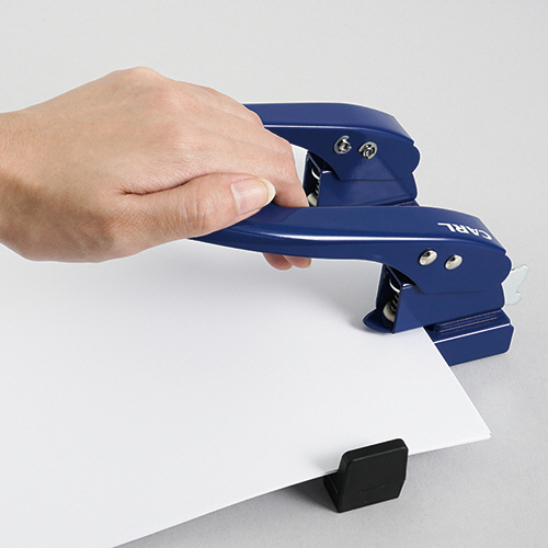 たのめーる】カール事務器 2穴パンチ 45枚穿孔 ブルー SD-WJ45K-B 1台