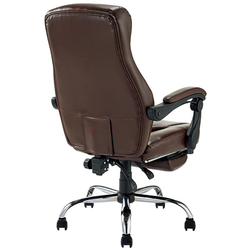 たのめーる】不二貿易 リクライニングチェア ゼクス 肘付 ブラウン C