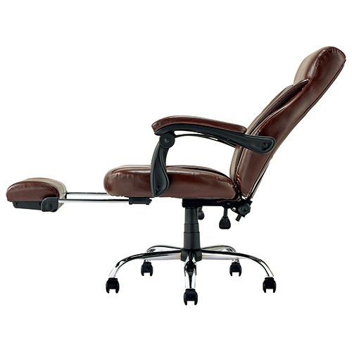 たのめーる】不二貿易 リクライニングチェア ゼクス 肘付 ブラウン C