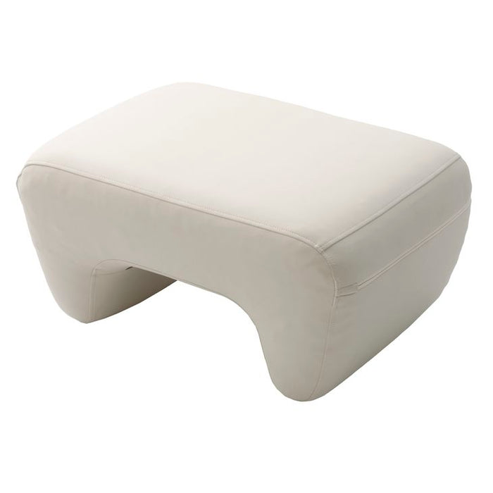 日本製 オットマン スツール アイボリー オットマン レザー 足置き 1人