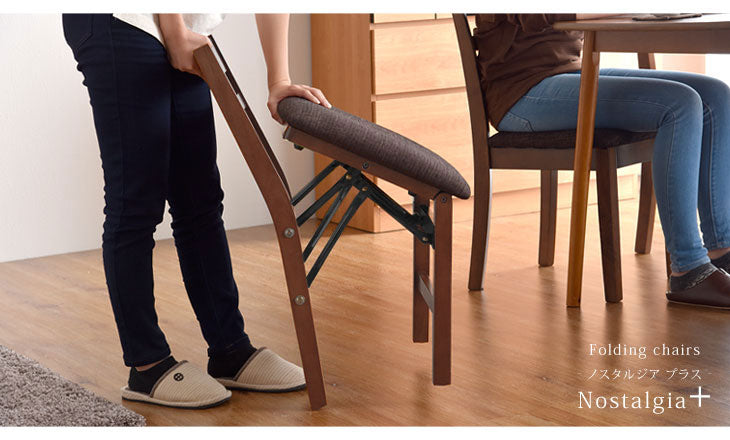 ダイニングチェア 折りたたみ式 天然木 完成品〔54900001〕 — 【公式
