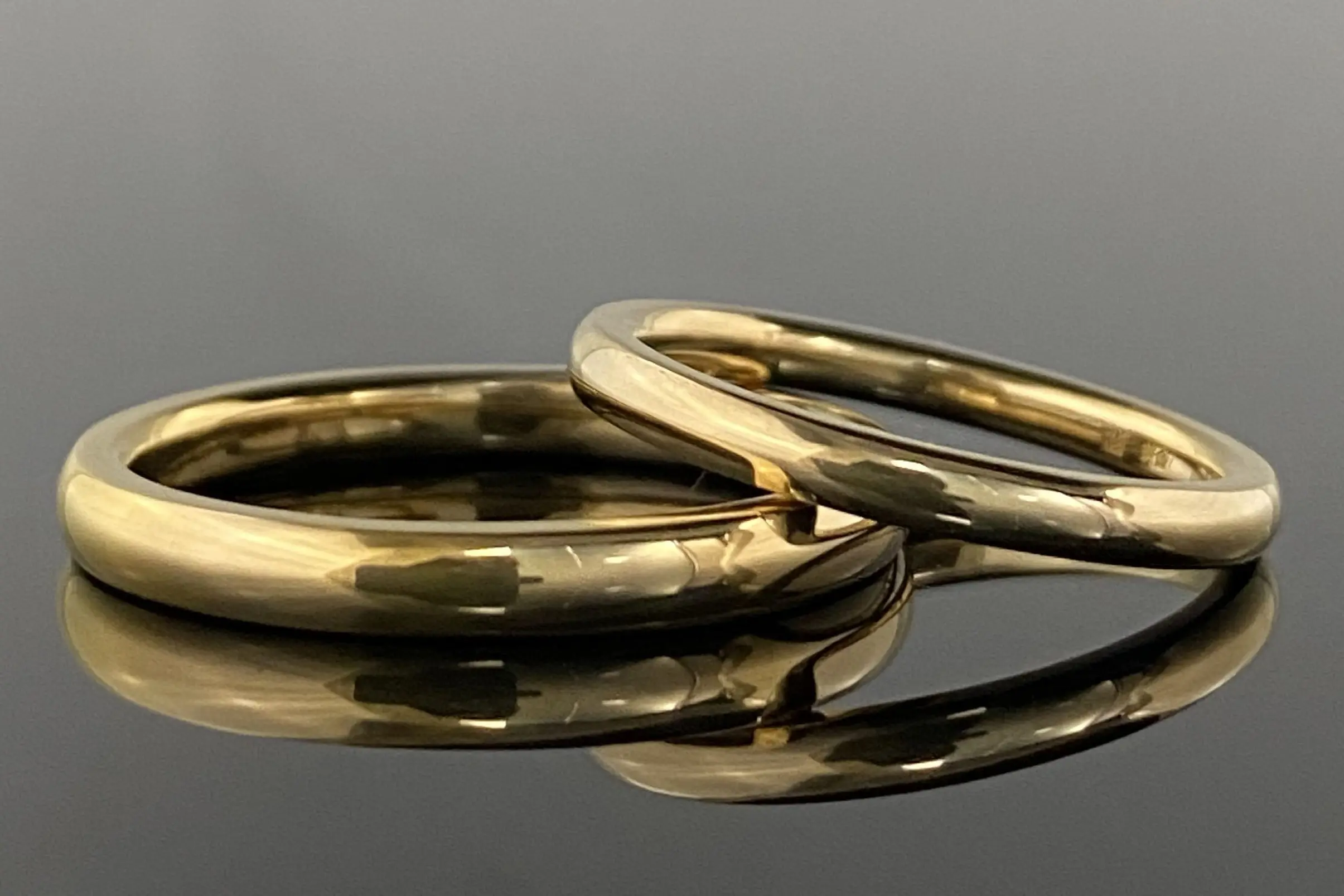 純金の存在感のある結婚指輪に仕上がりました | 結婚・婚約指輪の