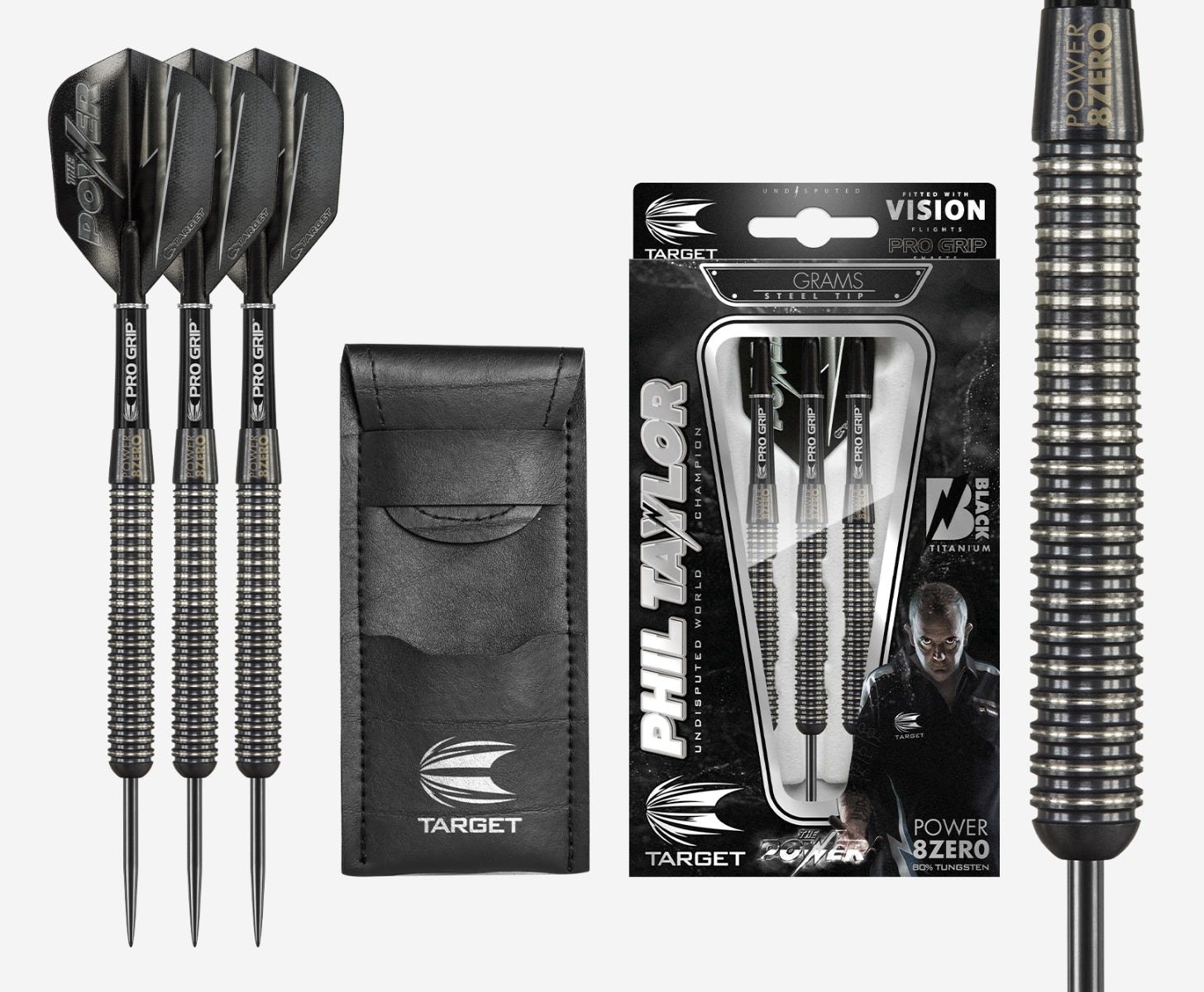 Phil Taylor Power 8Zero P8Z1 Steel Tip Darts | Target Darts