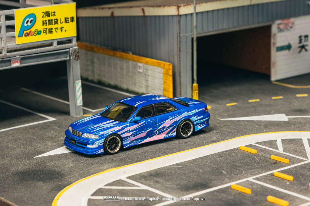 Tarmac Works 1/64 VERTEX Toyota Mark II JZX100 Blue Metallic - GLOBAL6