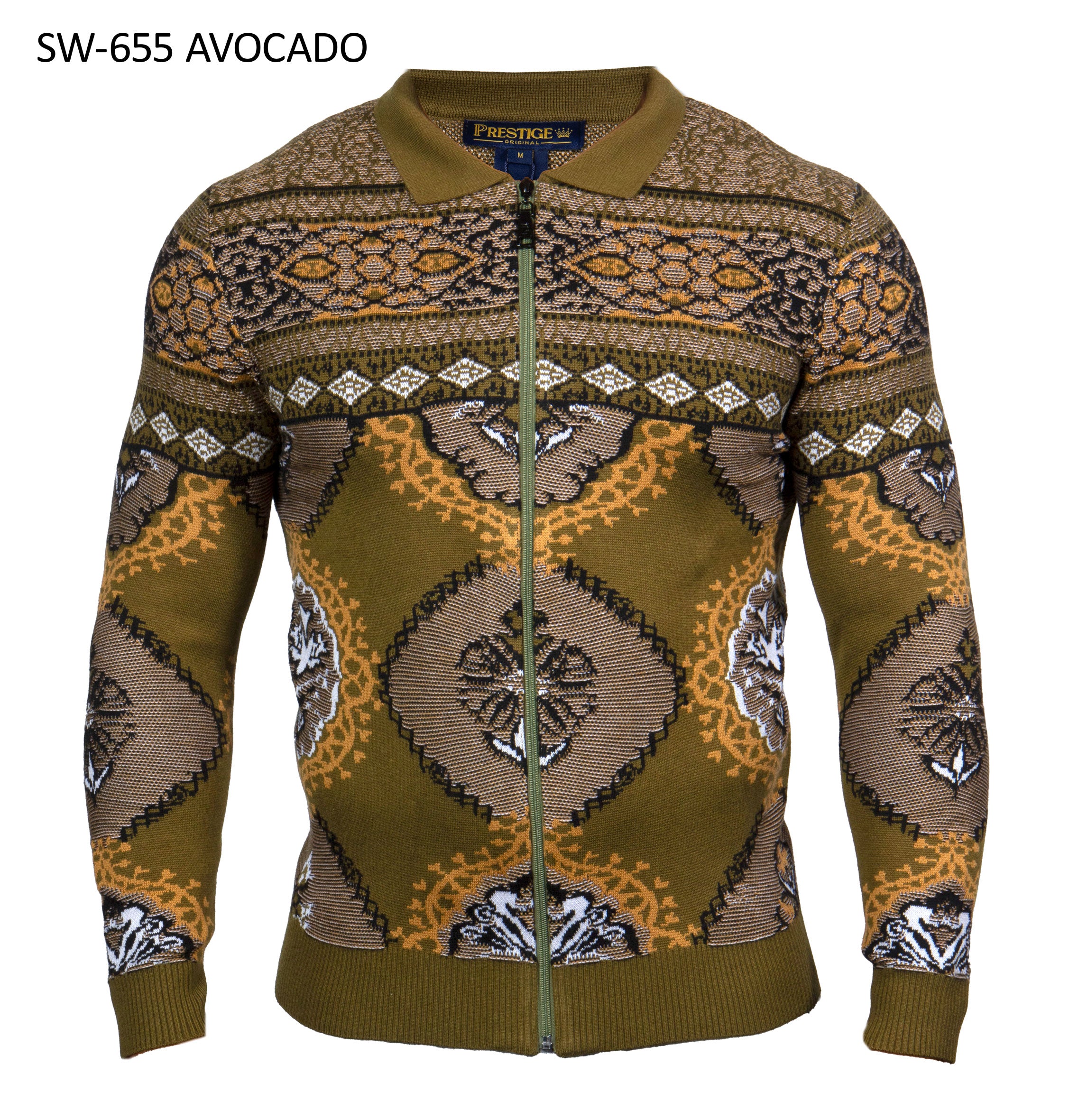 Prestige Textured Full-Zip Sweater - Premium Men's Knitwear | The