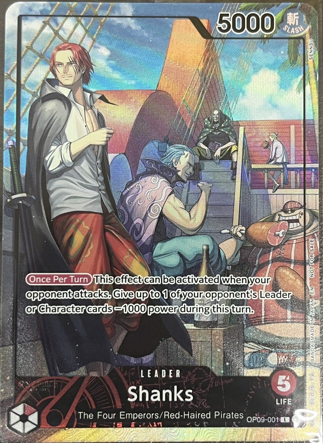 シャンクス【英語版】【未開封】【PSAマガジン】【赤】【OP09-001