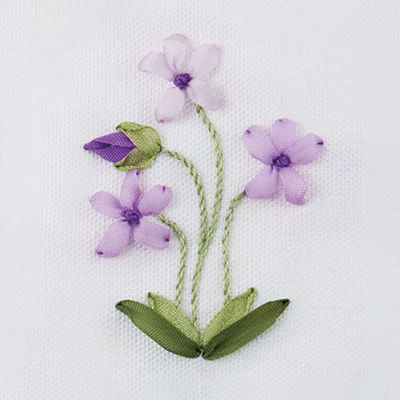 MOKUBAエンブロイダリーリボンセット［バラ・スミレ］: 材料・用具