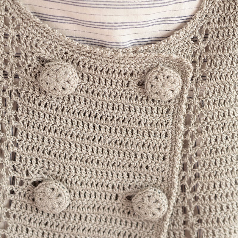 レシピ〉くるみボタンのベスト: レシピ｜手づくりタウン by 日本ヴォーグ社