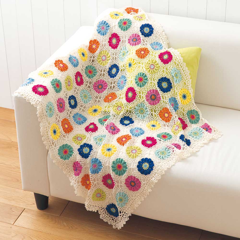 ホビーラホビーレ アネモネクロッシェブランケット: キット｜手づくり