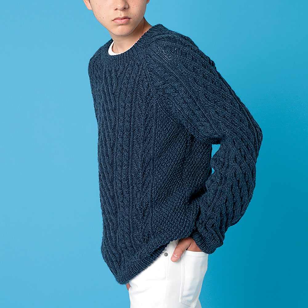 レシピ〉紺のメンズアランセーター: レシピ｜手づくりタウン by 日本