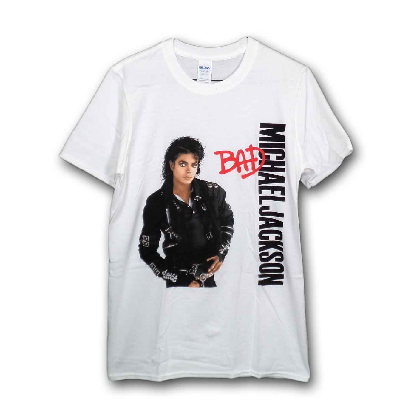 Michael Jackson Tシャツ マイケル・ジャクソン Bad WHITE - バンドT