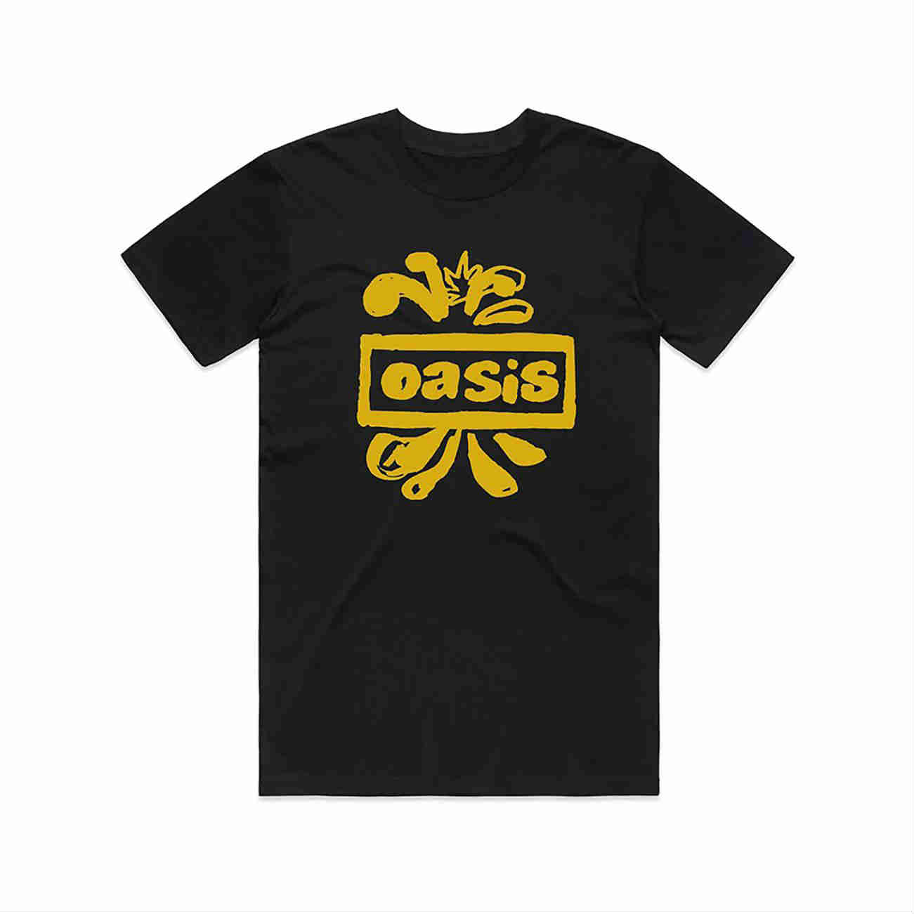 Oasis バンドTシャツ オアシス Drawn Logo BLACK - バンドTシャツの