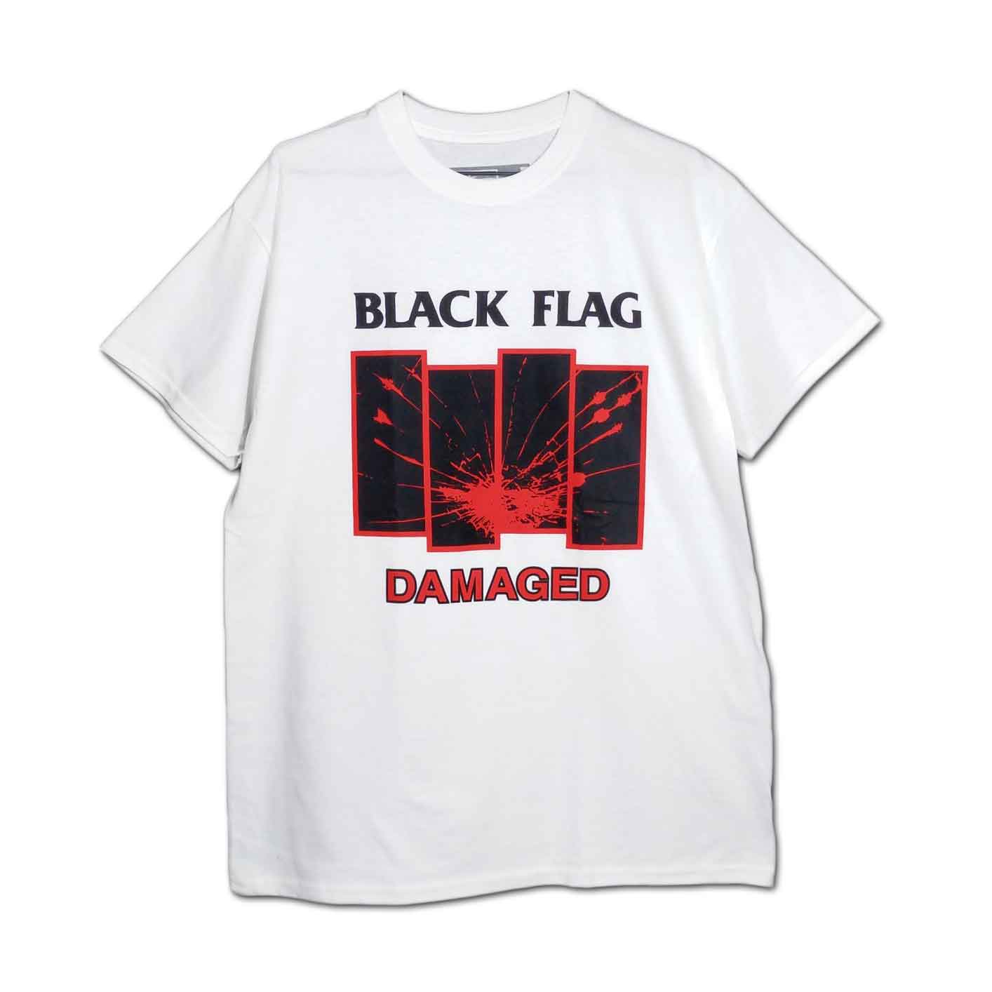 Black Flag バンドTシャツ ブラック・フラッグ Damaged WHITE - バンド