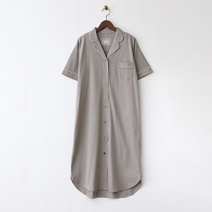 80/2プレーンジャージ半袖ワンピース(38(M) ネイビー): ウェア