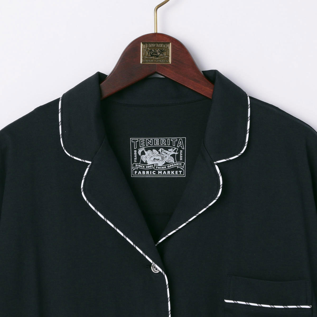 80/2プレーンジャージ半袖レディースパジャマ(36(S) ネイビー): ウェア