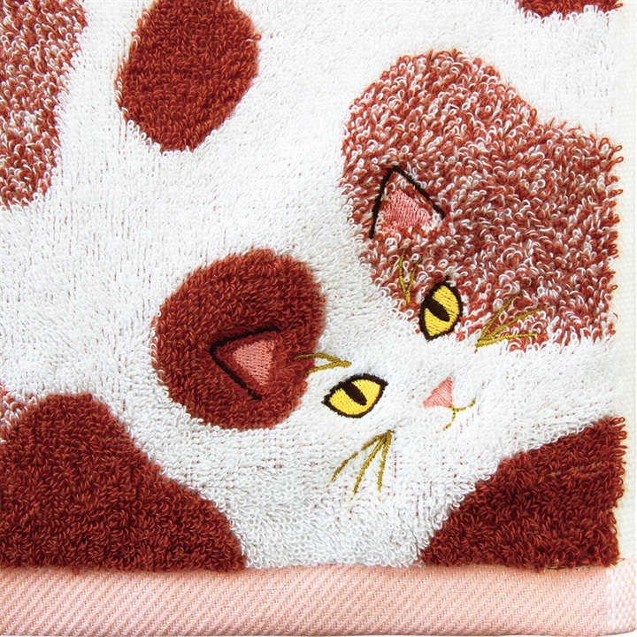 Uchinoko mate 毛並みロングフェイスタオル｜テントテンマーケット