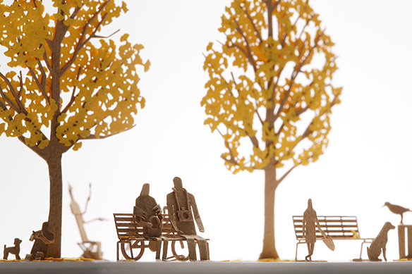 1/100建築模型用添景セット No.24 街路樹編2 イチョウ - 製品リスト