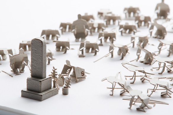 1/100建築模型用添景セット No.54 忠臣蔵・墓前に報告編 - 製品リスト