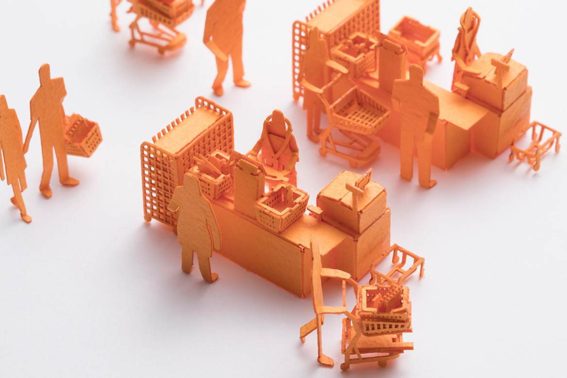 1/100建築模型用添景セット No.72 スーパーのレジ編 - 製品リスト