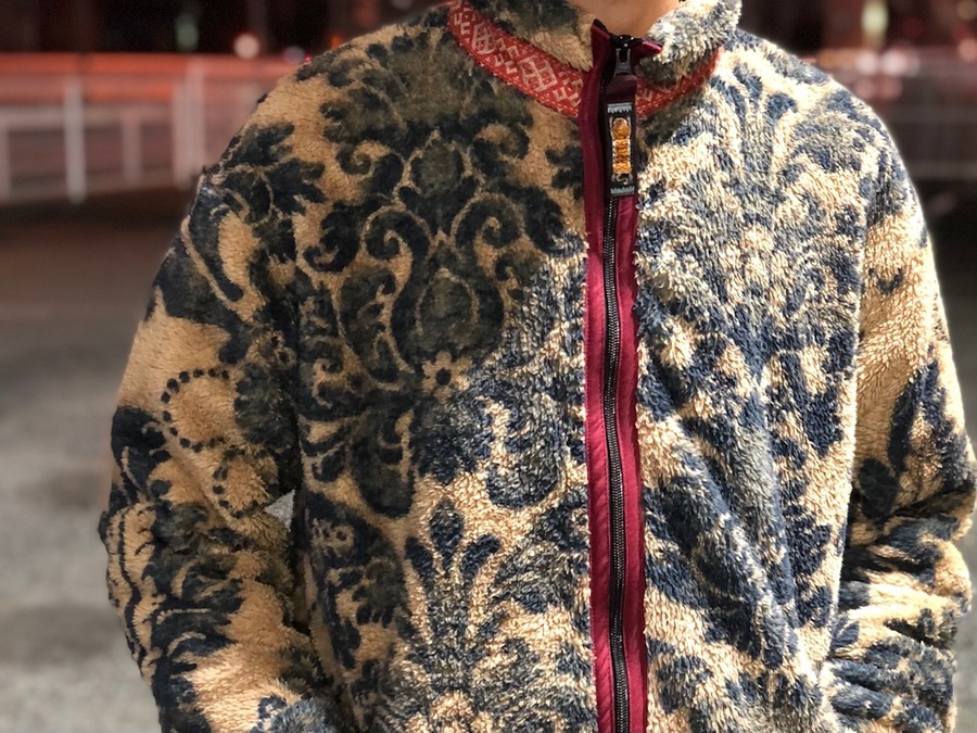 KAPITAL/キャピタル】よりダマスク柄フリースZIPブルゾン入荷です