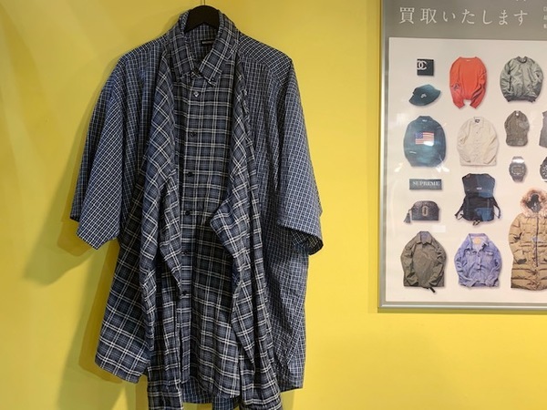 BALENCIAGA / バレンシアガ】変形ドッキングチェックシャツを入荷致し