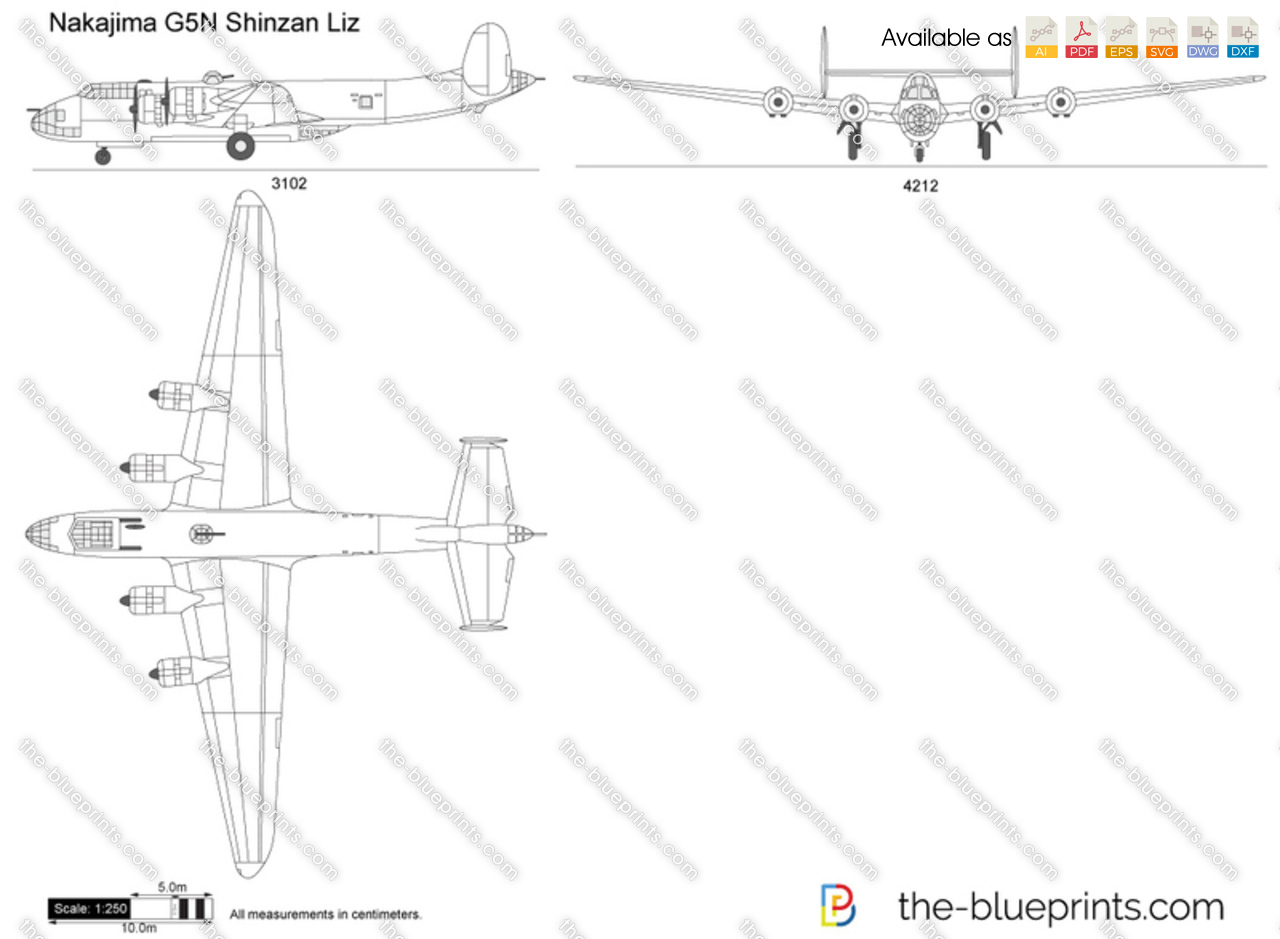 Nakajima G5N Shinzan Liz vector drawing