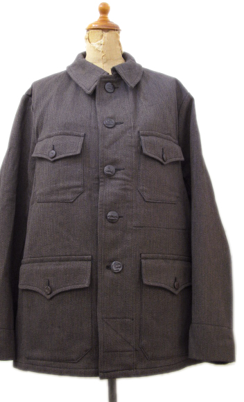 1950年代 フランス ハンティングジャケット 動物ボタン ブラウン