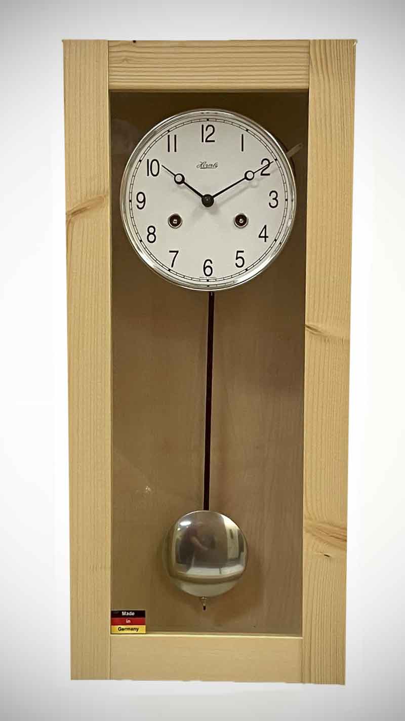 Hermle Gavin HDE-71003-140141 Natural Pine Keywound Wall Clock 14