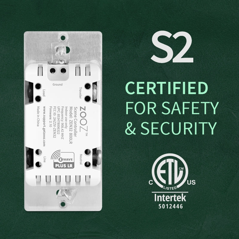 Zooz 800 Series Z-Wave Long Range Scene Controller Switch ZEN32