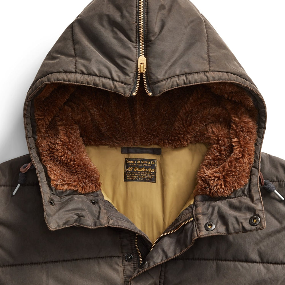 RRL by Ralph Lauren Coated Twill Parka Vintage Black | The