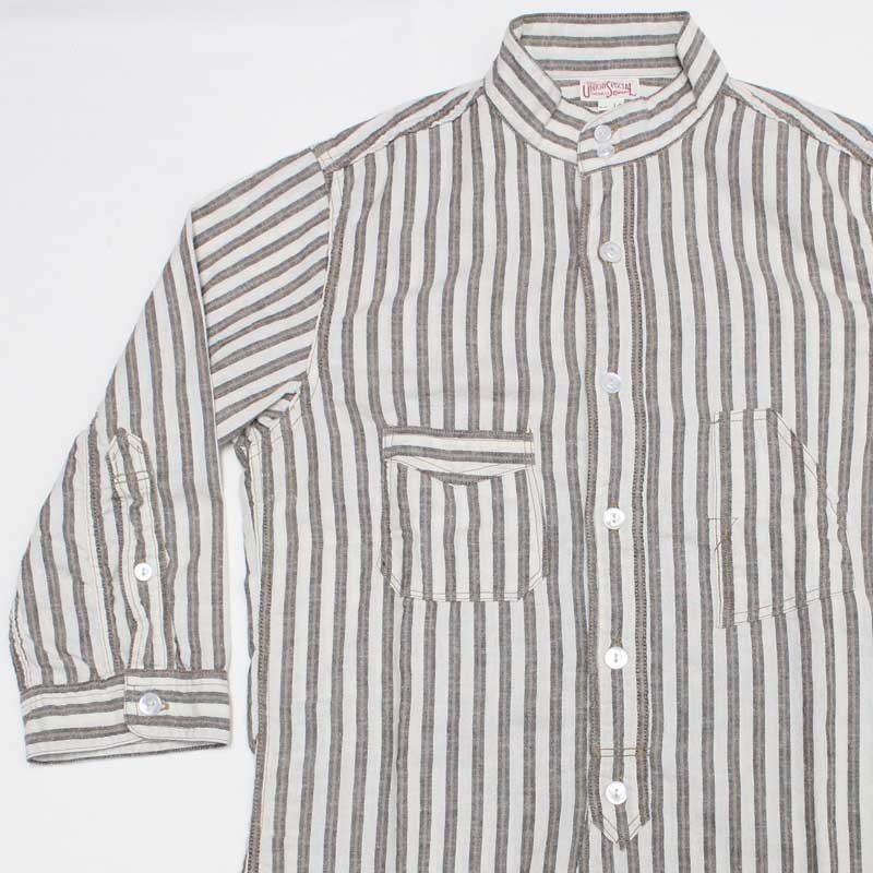 フリーホイーラーズ 【ザ・スキッパー （7分袖ワークシャツ） 綿麻
