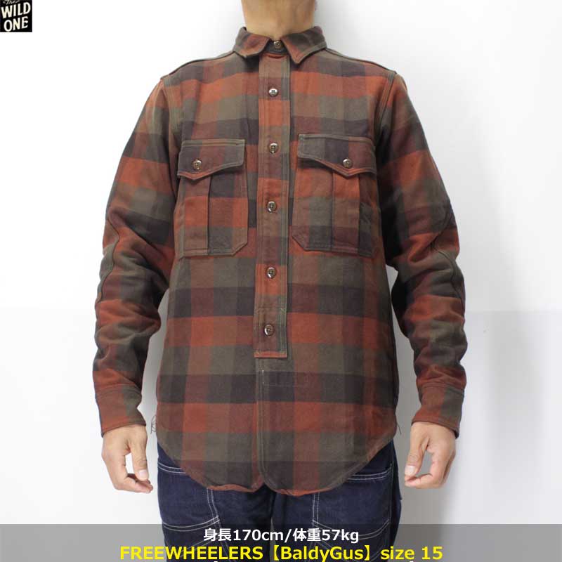 フリーホイーラーズ【バルディ・ガス】裏起毛ネルシャツ FREEWHEELERS