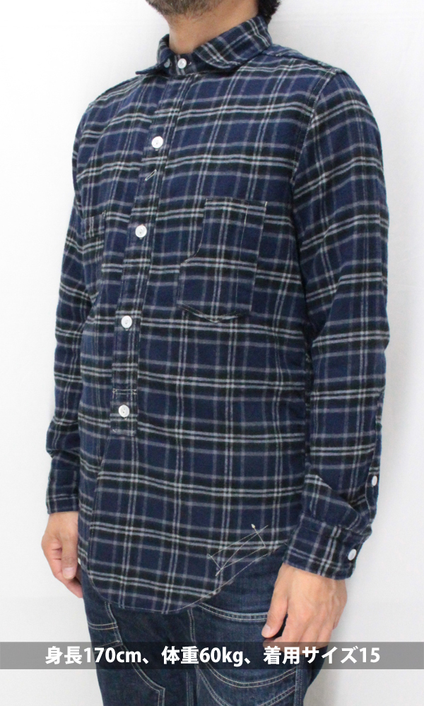 フリーホイーラーズ 【1913 コンダクターシャツ ＜ネイビー x グレー x