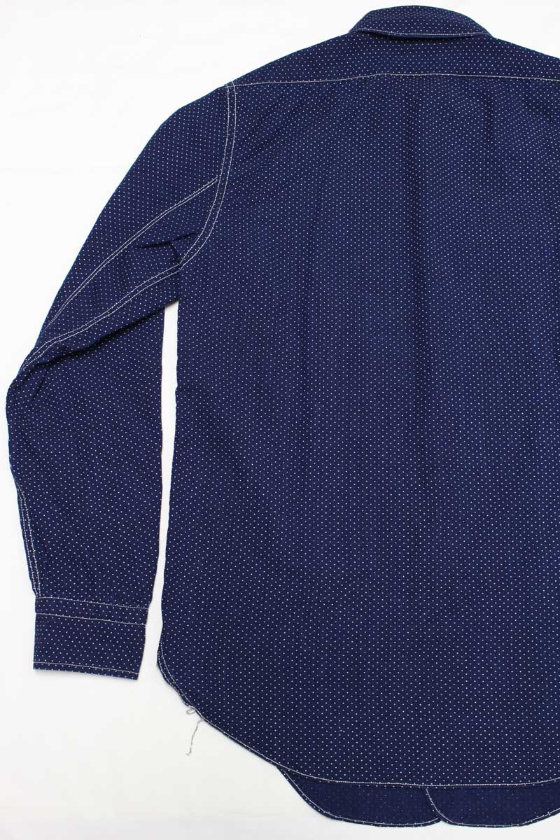フリーホイーラーズ 【コンダクターシャツ ＜インディゴ ポルカドット