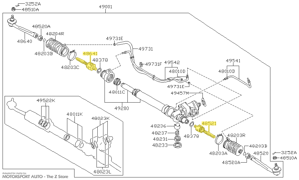 Motorsport Auto - The Z Store - Factory Inner Tie Rod End, 84-89