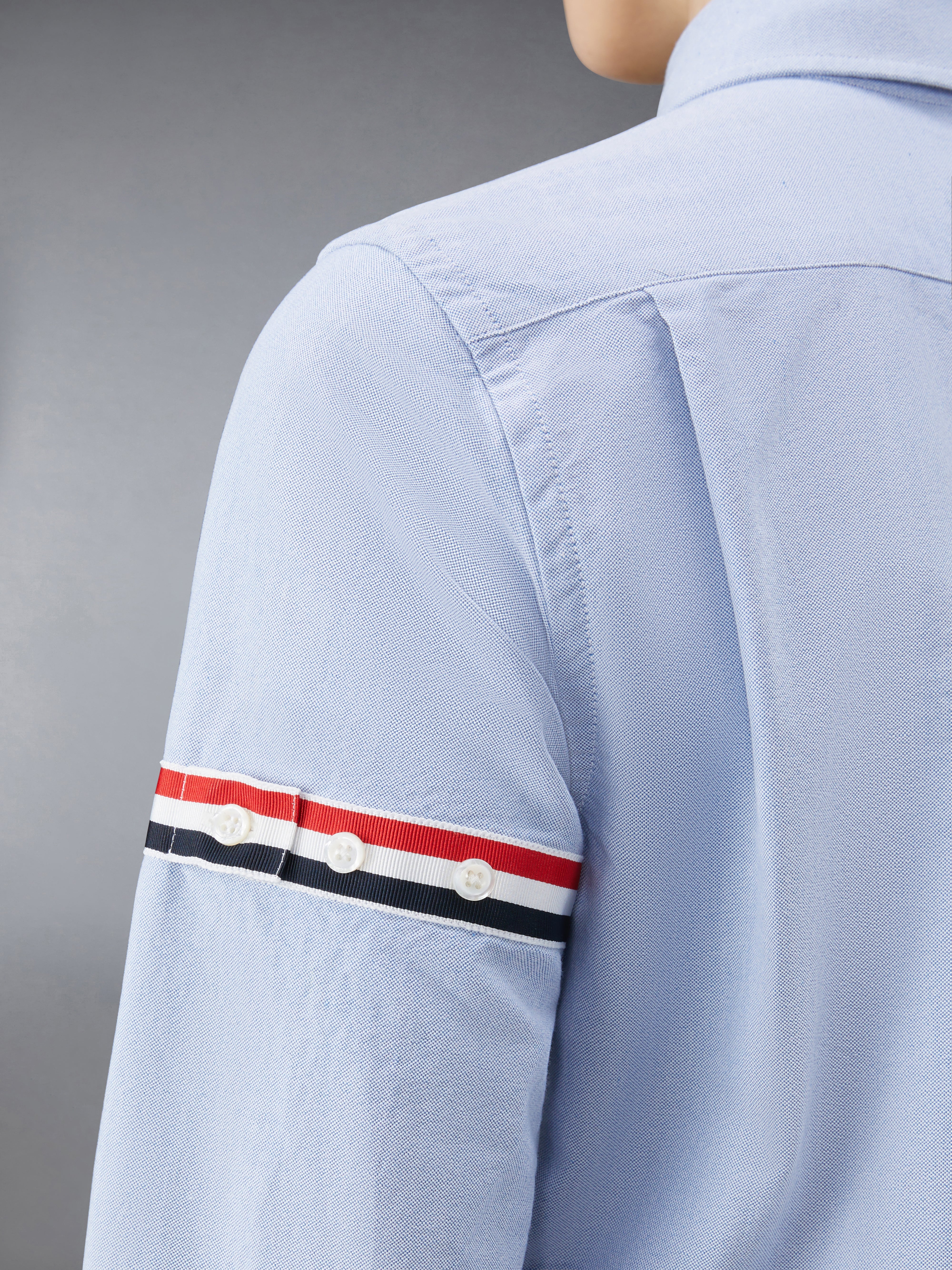 オックスフォード アームバンド クラシック ラウンドカラー シャツ