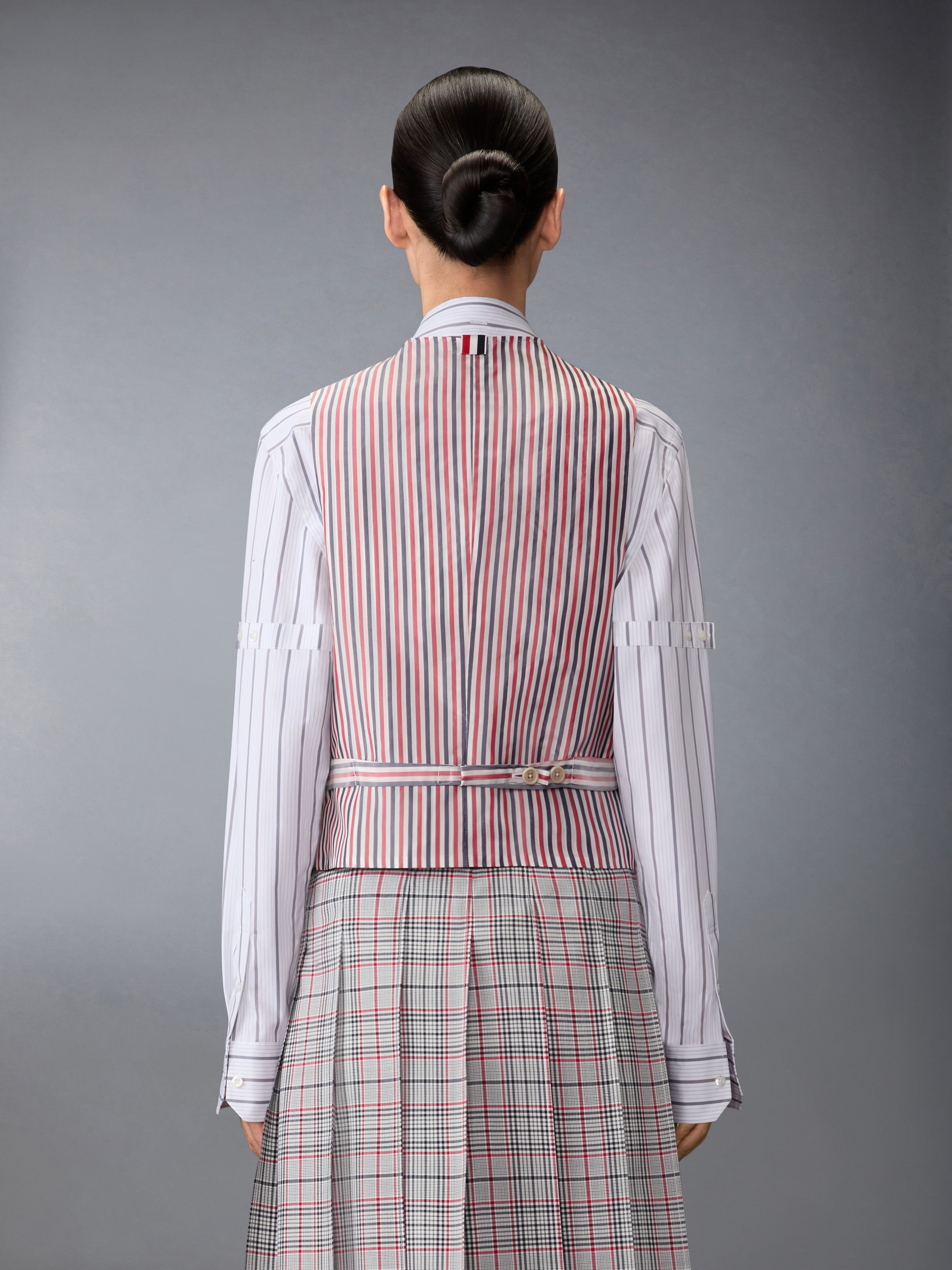 プレイド チェック クールウール ベスト | Thom Browne