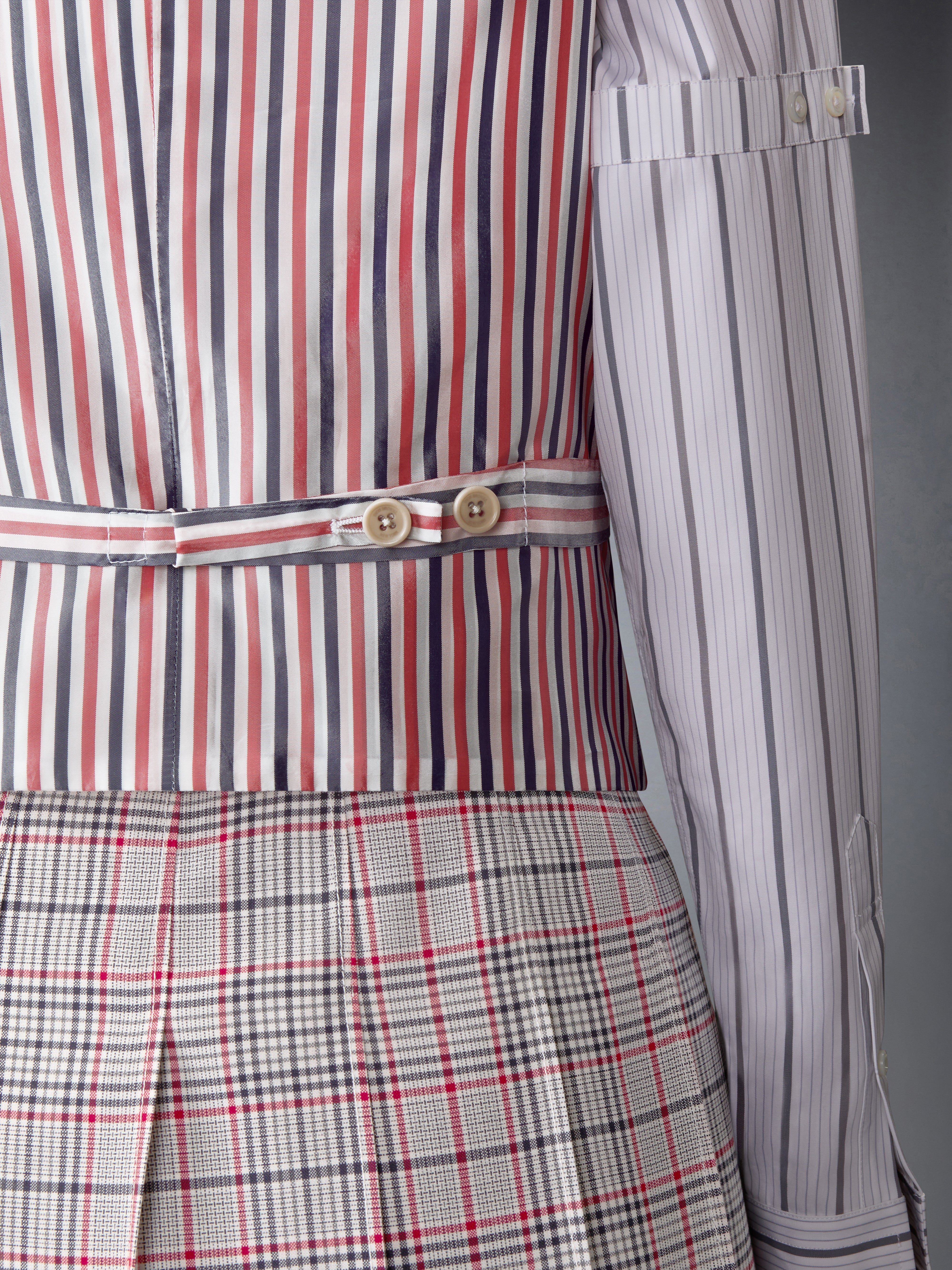 プレイド チェック クールウール ベスト | Thom Browne