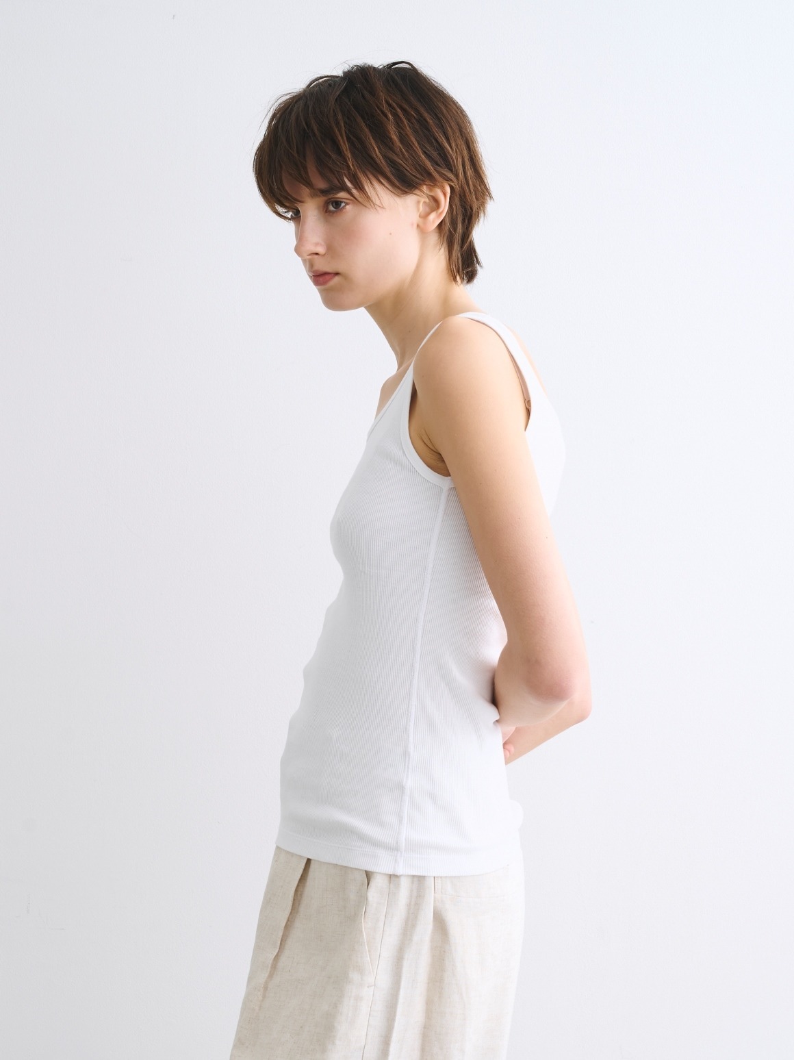 Cotton rib 2×1 tank｜スリードッツ オフィシャルオンラインショップ