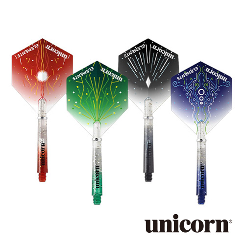 ダーツ シャフト unicorn ELEMENTS TWO-TONE FLIGHT & SHAFT COMBO