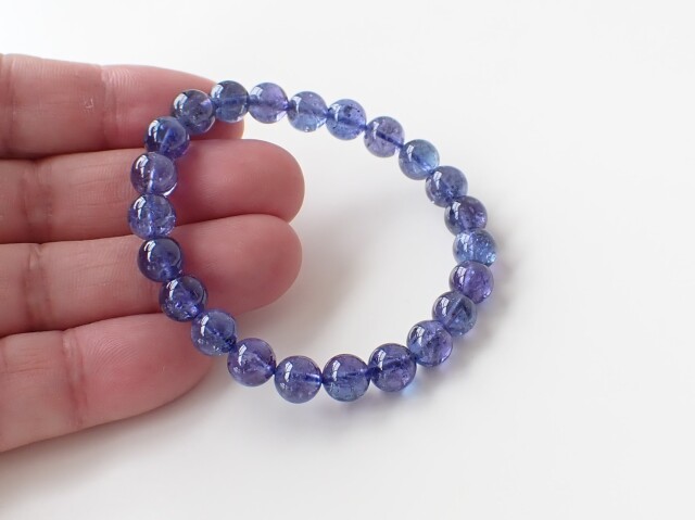 TK0208 【プレミアム】 タンザナイト 8mm ブレスレット